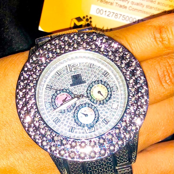 REAL DIAMOND EXCLUSIVE collection mens Bling watch - Picture 7 of 17